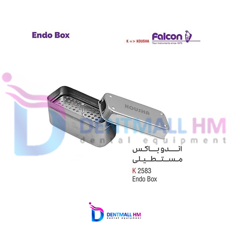 اندوباکس مستطیلی استیل کوشا | Kousha Endo Box Rectangular – Code 2583